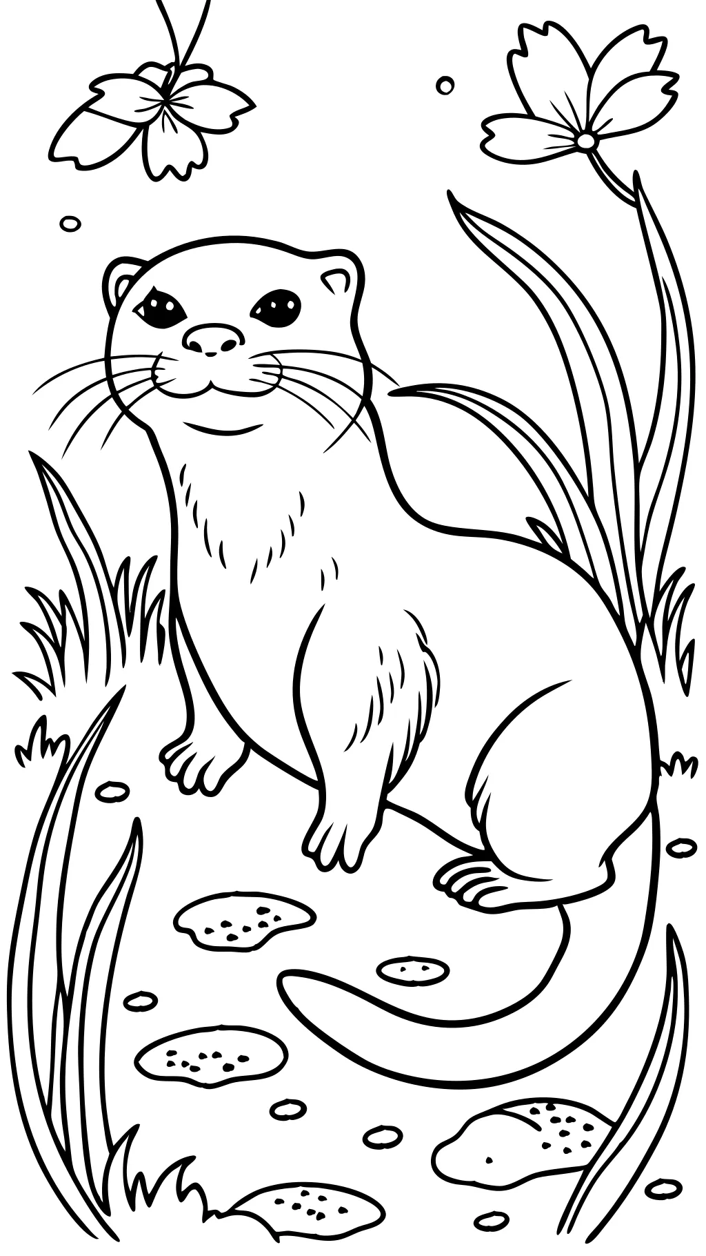 coloring page otter